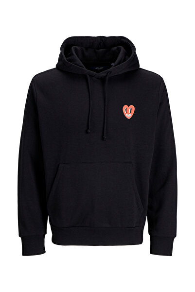 Jack & Jones 12275331 Ανδρικό μαύρο φούτερ