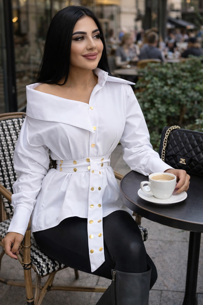 MODELİSA BERFIN KEMERLİ GÖMLEK