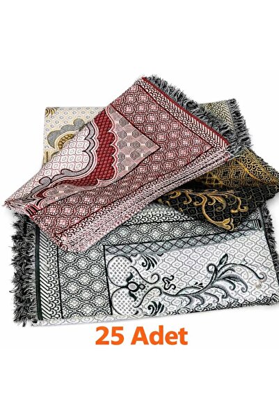 SHR 25 Adet Karışık Renk Simli Seccade 200-220 gram 70-110 cm Hac Umre Mevlüt...