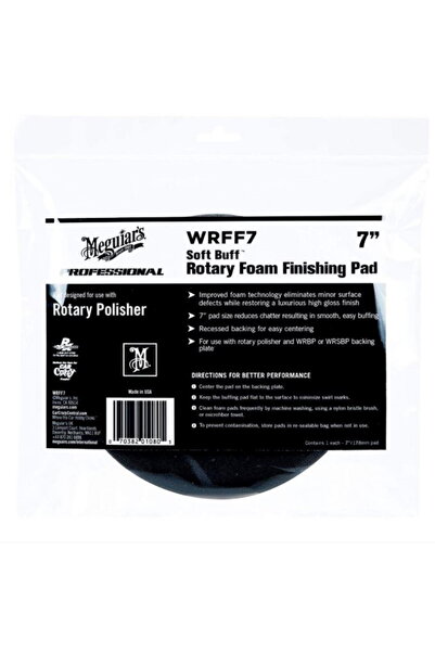 Meguiars Meguiar's 7" Soft Buff Rotary Foam Finishing Pad, Black, Light Cutti...