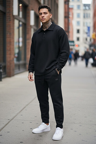 dehaine Men's tracksuit, sweatshirt + pants, men's suit, 2618