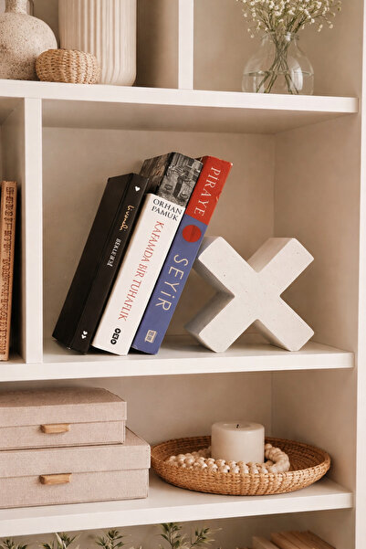 DTMHOME Modern X – декоративна подложка за книги, органайзер за библиотека, 1...