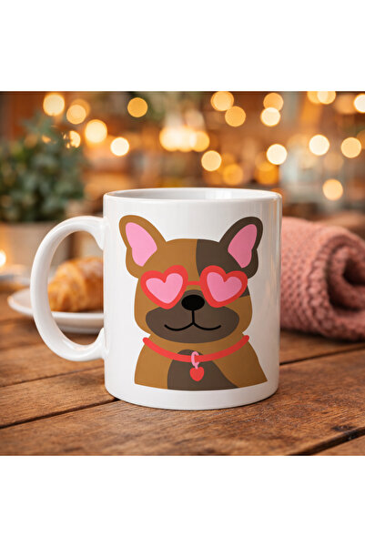 CT STONES Очарователна порцеланова чаша с мотив на френски булдог, модел 48 –...