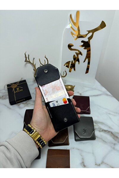 SANAT LEATHER 100% Genuine Crazy Leather Handmade Minimalist Wallet - Crazy L...