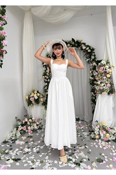 EtikaOnline Midi Dantel Detay Elbise