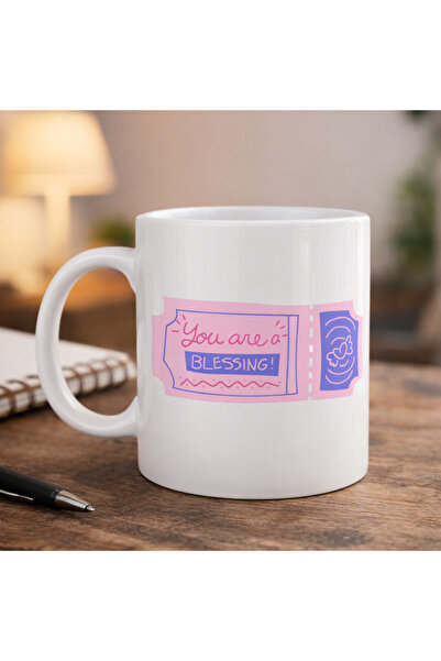 CT STONES Cană de porțelan cu mesajul „Tu ești o binecuvântare”, model 32 – C...