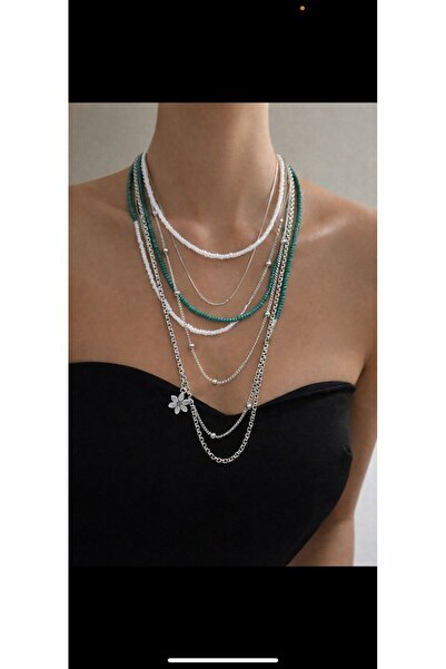 zamansız takı çoklu kolye