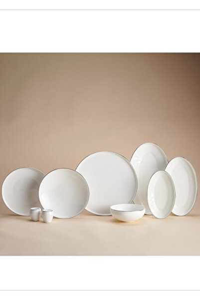 KORKMAZ Diana Collection 60 Parça Platin Yemek Takımı A8174