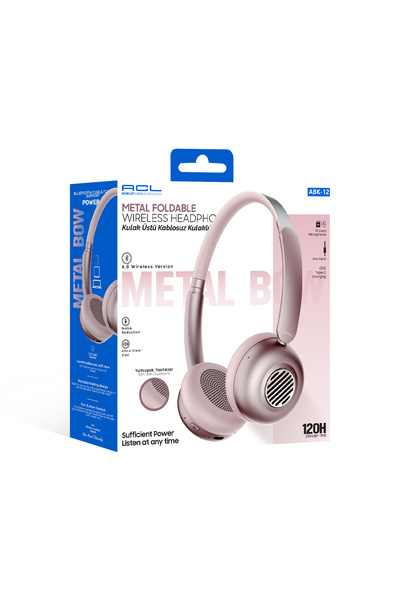ACL ABK-12 Metal Katlanabilir Bluetooth 6.0 Kulak Üstü Kulaklık – 15 Saat Çal...