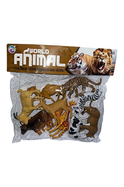 JPT Set de 10 figurine cu animale sălbatice, 6–10 cm
