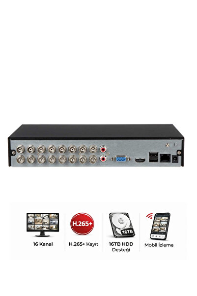 DAHUA XVR1B16-I/T 16 Kanal Hibrit Kamera DVR Kayıt Cihazı