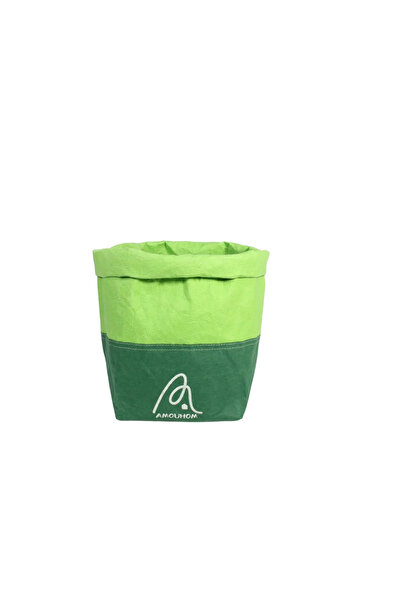 Amouhom Amouhom storage basket, paper, green, 28x15x15cm
