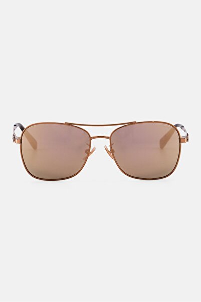 Coach Women HC7080 Aviator Sunglasses, Rose Gold