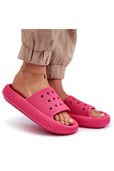 Evento Women's Foam Slides on Thick Sole Fuchsia Beula 39/40