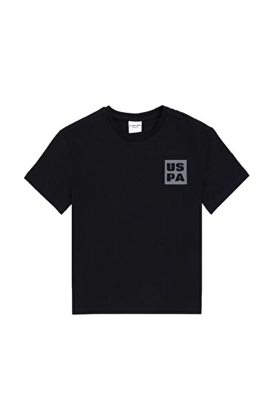 U.S. Polo Assn. T-shirt boys pe black with guler totund and pr Linen t uspa