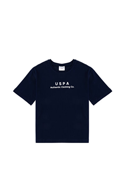 U.S. Polo Assn. Boys Navy Oversized Crew Neck T-Shirt With USPA Logo