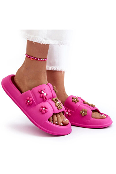 BOTO Papuci de damă din spumă cu decorațiuni, fuchsia, Cambrina, 36/37