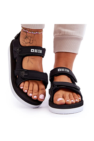 Big Star Shoes Sandale sport cu platformă pentru femei Big Star LL274789 Negr...