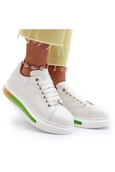 GOE Sneakerși din piele pentru femei NN2N4029 Alb 37