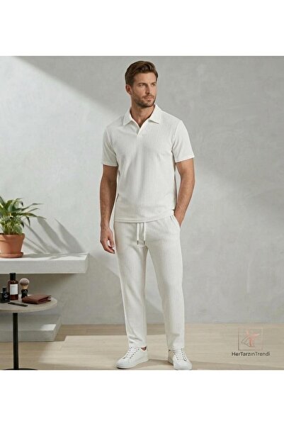 HerTarzınTrendi Ottoman Patched Polo Collar T-Shirt and Baggy Sweatpants - %1...
