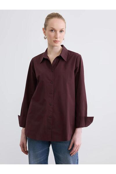 LC Waikiki oversized Ποπλίνα Γυναικείο πουκάμισο (S6)