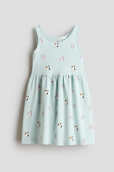 H&M Baskılı ve Pamuklu Elbise