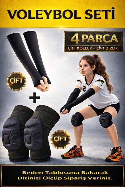 St Morritz Voleybol Dizliği ve Kollukları 2'li Set, Spor ve Antrenman İçin Mü...