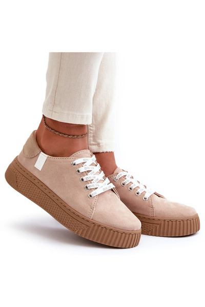 Big Star Shoes Sneakerși de damă MEMORY FOAM SYSTEM BIG STAR NN276002 Bej înc...