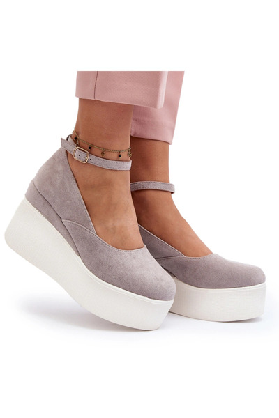 BOTO Women's Grey Wedge Espadrilles Malla 36
