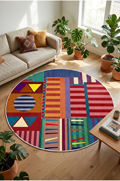 eco concept MegaStar Serisi Dijital Baskı Yıkanabilir Kaymaz Taban Salon Halı...