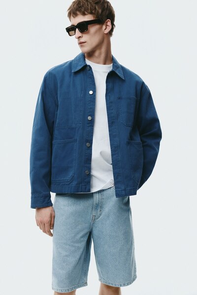 H&M Kot Şort Relaxed Fit