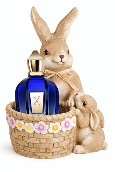 OEM Decorative ceramic Easter bunny + gift perfume.