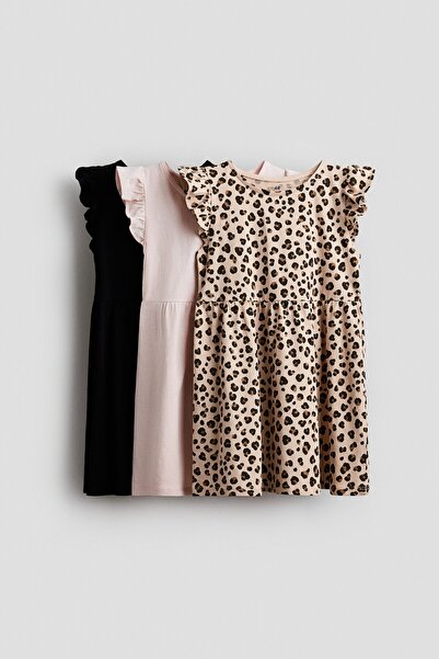 H&M 3'lü Volan Kollu Elbise