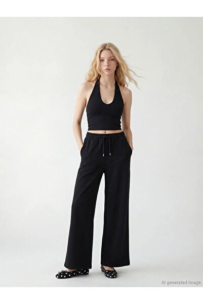 LC Waikiki Elastic Waist Wide Leg Women's Sweatpants (S6)