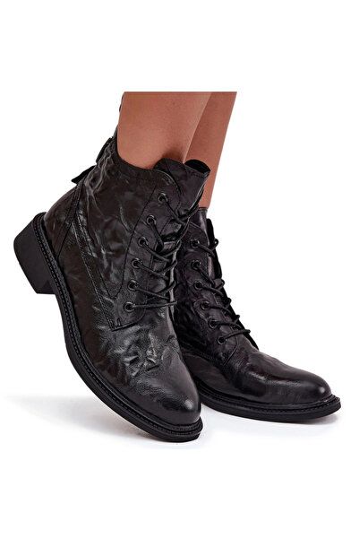 Artiker Ghete de damă din piele cu izolație 57C1006 Negru 39