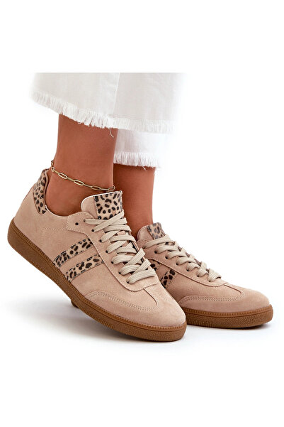 Zazoo Sneakerși N1068 Piele întoarsă Low bej, 36