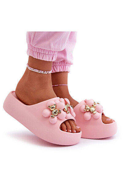 BOTO Women's Foam Slides With Decorations On Thick Sole Pink Bremavia 38/39