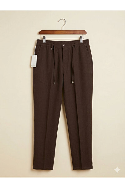 kastrioti Regular Fit Jogger Pants Linen Trousers