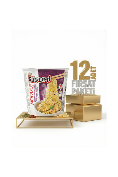 DUDOMİ Bardak Geneksel Çeşnili Noodle 12x60 Gr