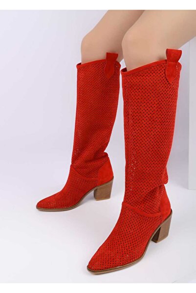 POTEEN Ptc Away Women's Western Cowboy Heeled Summer Boots