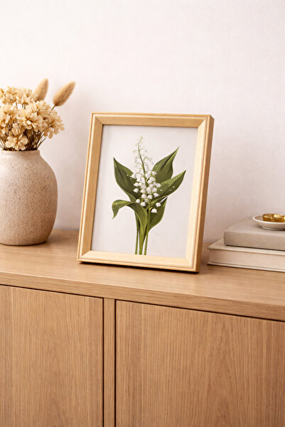 MİS KİTCHEN Natural Wood Glass Photo Frame 13X18 cm Decorative Tabletop & Con...
