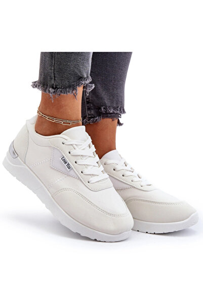 BOTO Sneakerși sport albi pentru femei Vovella 37