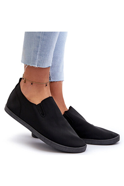 BOTO Sneakerși sport negri pentru femei, fără slip-on, Lovinia 38