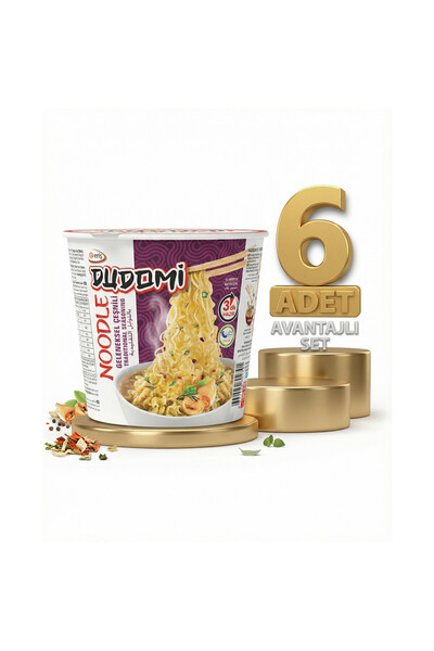 DUDOMİ Bardak Geneksel Çeşnili Noodle 6x60 Gr