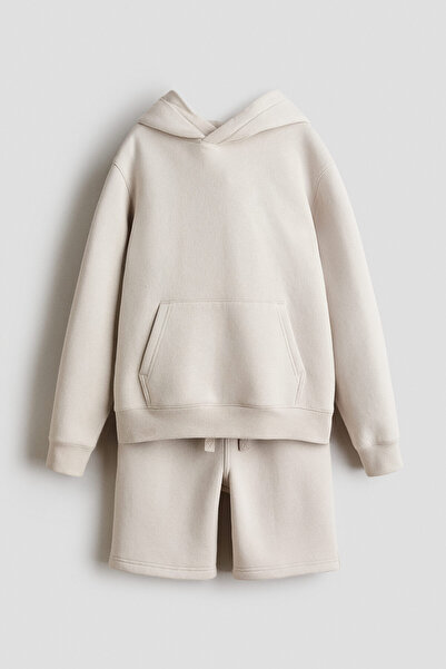 H&M 2 Parçalı Kapüşonlu Üst ve Sweatshirt Şort Set