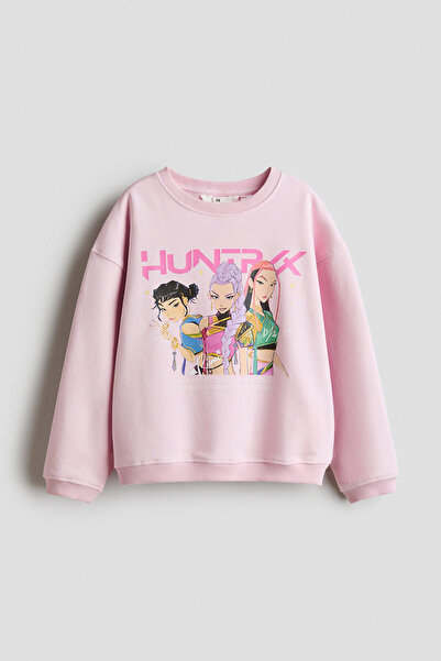H&M Motif Detaylı Sweatshirt