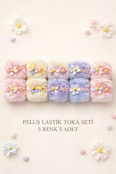 Jack Ferrero 6-Piece Figured Pastel Colored Plush Rubber Buckles