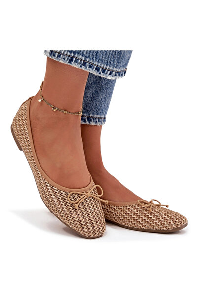 BOTO Ballerinas With Braid And Bow Camel Belirra 39