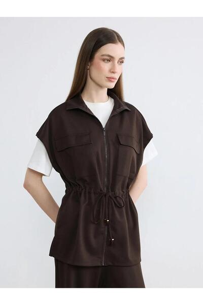 LC Waikiki Mock Neck Oversized Women Vest (S6)