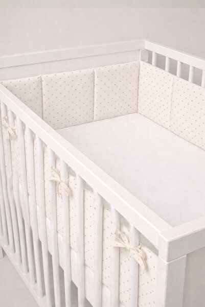 ngn collection واقي جانب سرير الأطفال قطعة واحدة 100% قطن 60x120 سم 360 سم وا...